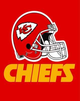 Kansas City Chiefs Helmet Paint By Numbers 