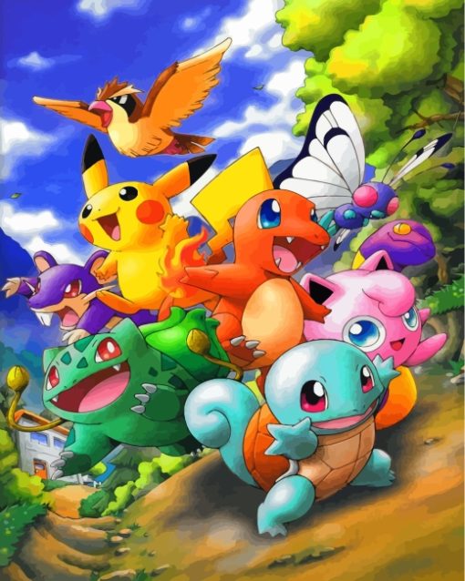 Pokemon Characters Paint By Numbers