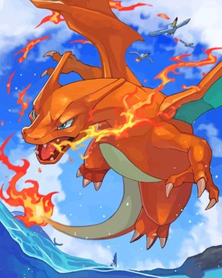 Pokemon Charizard Paint By Numbers