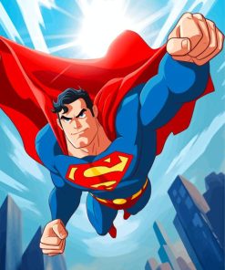 Superman Super Hero Paint By Numbers