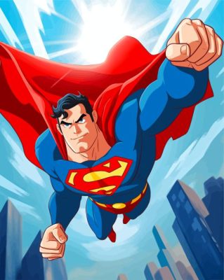 Superman Super Hero Paint By Numbers 