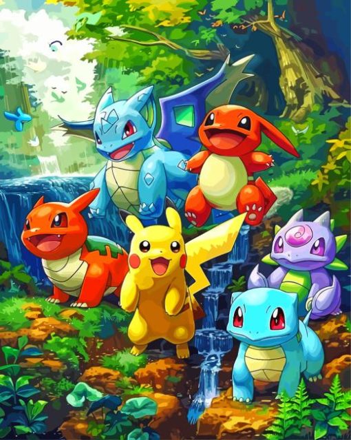 Pokemon Characters Paint By Number