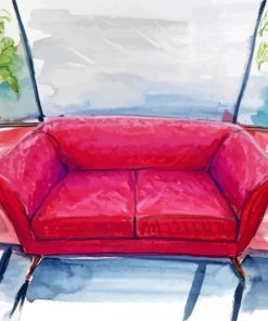 Red Couch Paint By Number