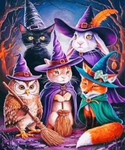 Animal Witches Paint By Number