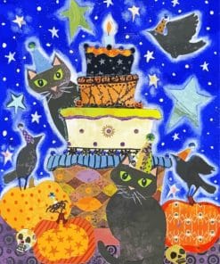 Black Cats Birthday Paint By Number