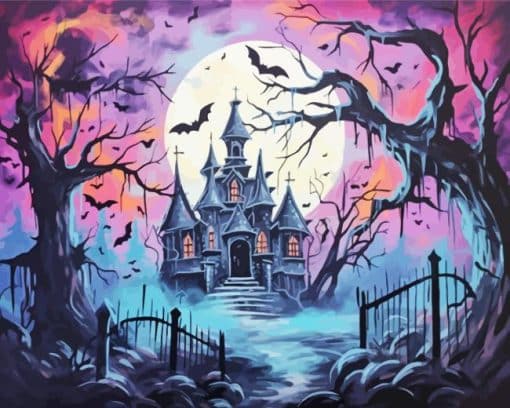 Haunted Castle Paint By Number