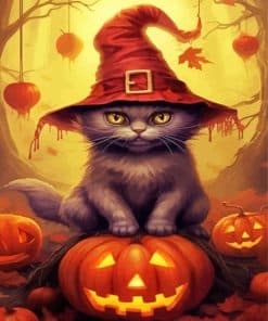 Cat Witch Paint By Number