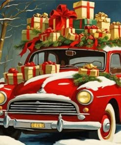 Christmas Car Paint By Number