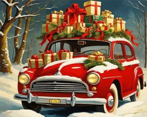 Christmas Car Paint By Number