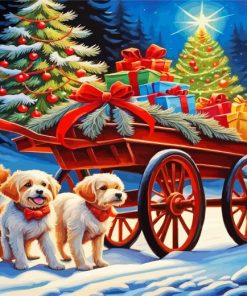 Gifts And Puppies Paint by Number