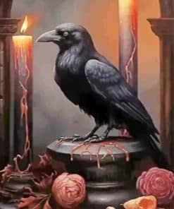 Crow Candlelight Paint By Number