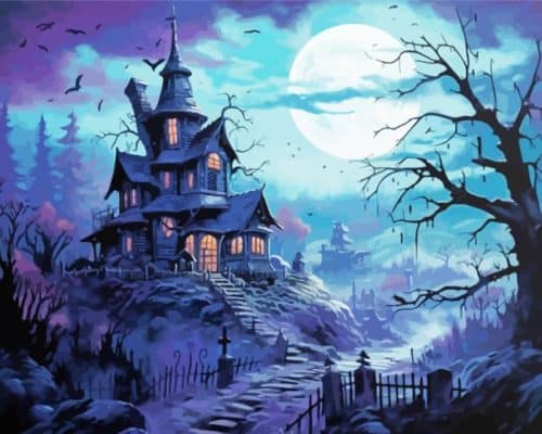 Haunted Castle Art Paint By Number