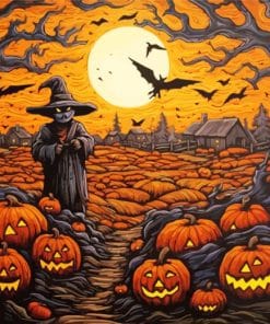 Halloween Scarecrow Paint By Number