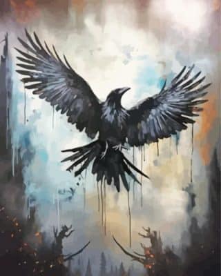 Enchanted Aviary Crow Paint By Number