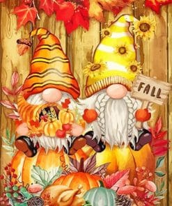 Fall Gnomes Paint By Number