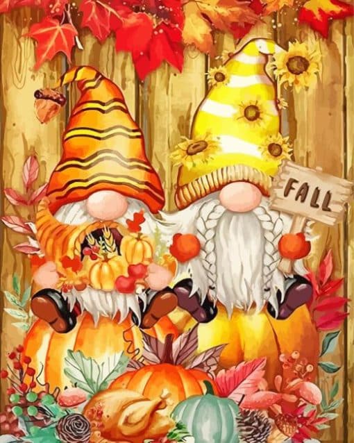 Fall Gnomes Paint By Number