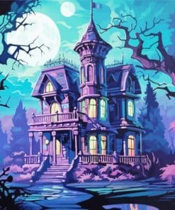 Halloween Castle Paint By Numbers