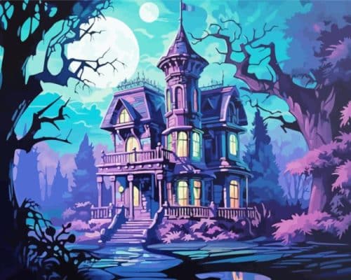 Halloween Castle Paint By Numbers