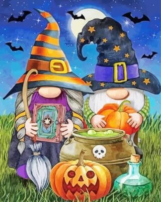 Gnomes Halloween Paint By Number