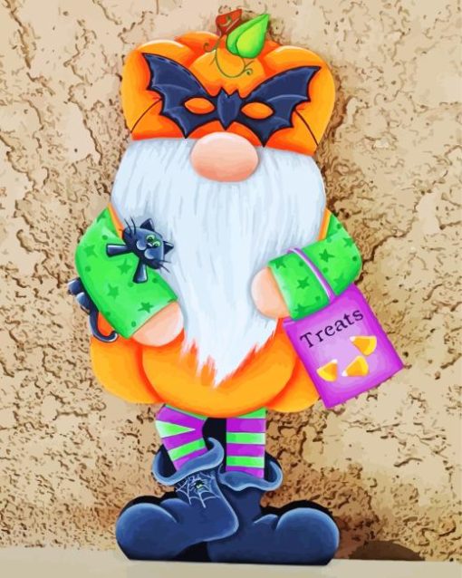 Gnomes Pumpkin Paint By Number