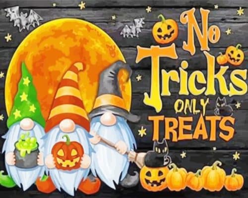 Trick Or Treat Gnomes Paint By Number