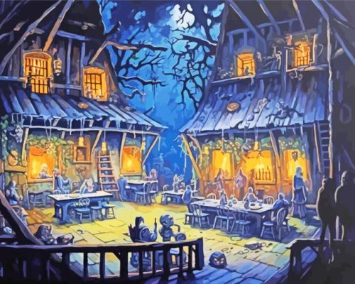 Halloween Cafe Paint By Numbers 