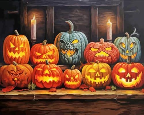 Halloween Pumpkin Set Paint By Number