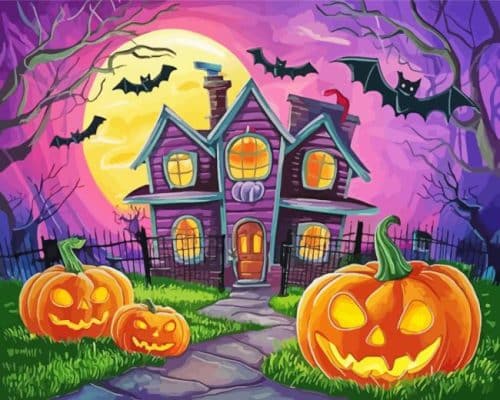 Halloween Cartoon Paint By Number