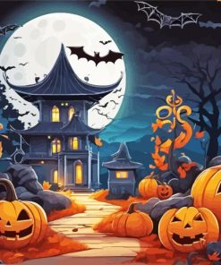 Halloween Home paint by numbers