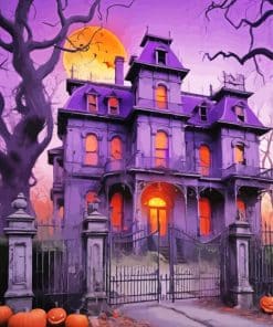 Halloween House paint by numbers