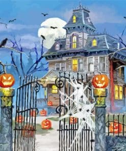 Halloween House Paint By Number