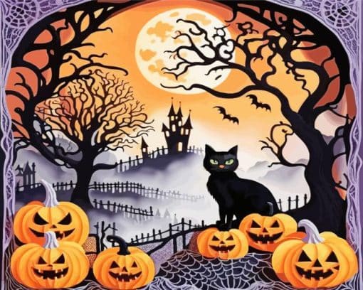 Halloween Night paint by numbers