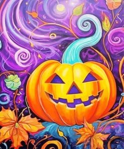 Halloween Pumpkin Grim Smile Paint By Number
