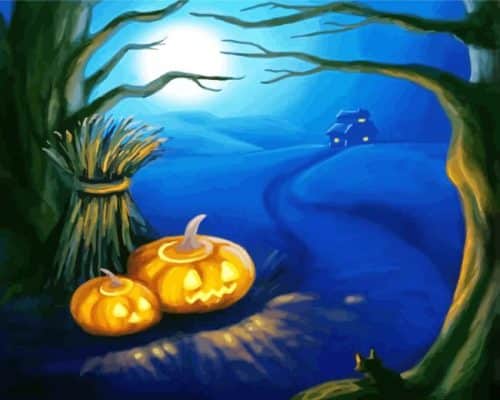 Halloween Pumpkins Art Paint By Number