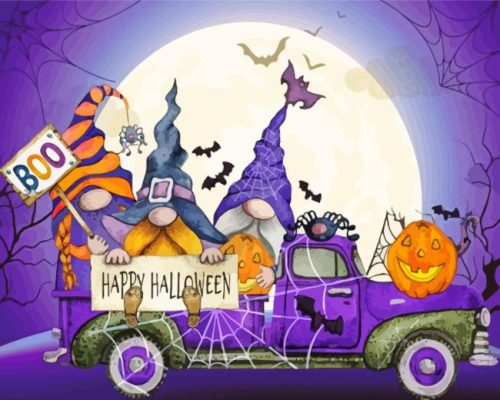 Halloween Truck Paint By Number