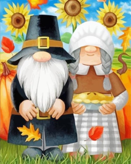 Harvest Gnomes Paint By Number