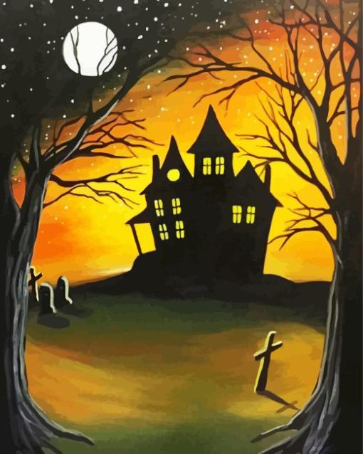 Haunted House Paint By Number