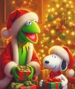 Kermit And Snoopy Paint By Number