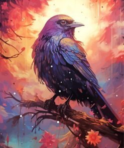 Nocturnal Serenade Crow Paint By Number