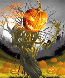 Pumpkin Head Paint By Number