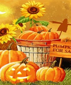 Pumpkins For Sale Paint By Number