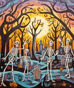 Spooky Skeleton Party Paint By Number