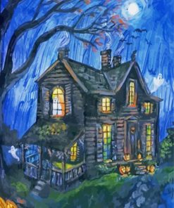 Scary Haunted House Paint By Number