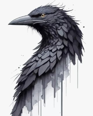 Shadow Majesty Crow Paint By Numbers 