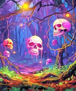 Skull Forest Paint By Number