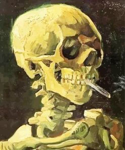 Skull Burning Cigarette Paint By Number