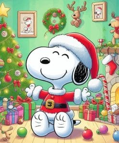 Christmas Snoopy Paint By Number