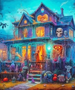 Spooky House Paint By Number