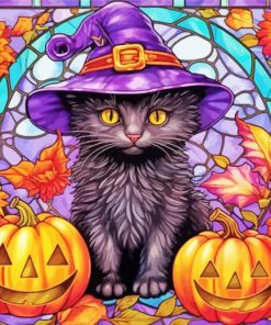 Halloween Cat Paint By Number