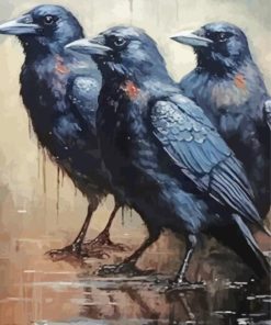 Three Crows Paint By Number